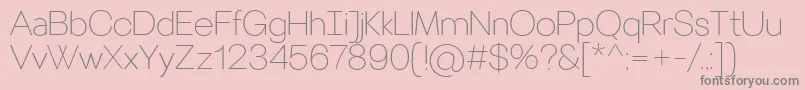 VillerayroundedThin Font – Gray Fonts on Pink Background