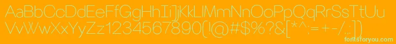 VillerayroundedThin Font – Green Fonts on Orange Background