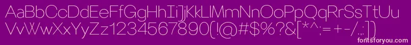 VillerayroundedThin Font – Pink Fonts on Purple Background