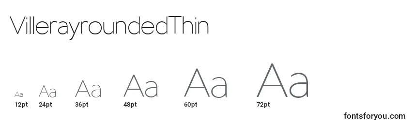 VillerayroundedThin Font Sizes