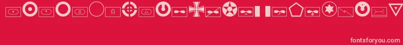 フォントMilitid – 赤い背景にピンクのフォント