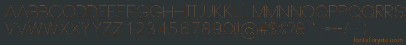 NeouThin-fontti – ruskeat fontit mustalla taustalla