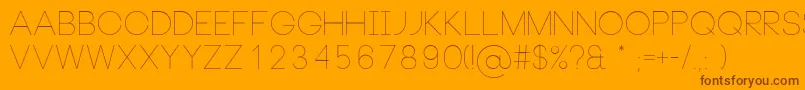 NeouThin Font – Brown Fonts on Orange Background