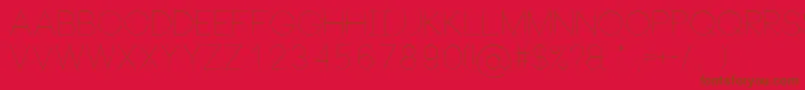 NeouThin Font – Brown Fonts on Red Background