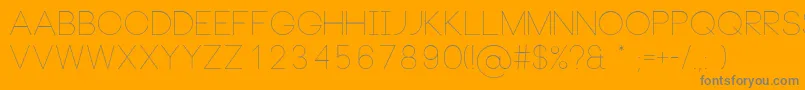 NeouThin Font – Gray Fonts on Orange Background