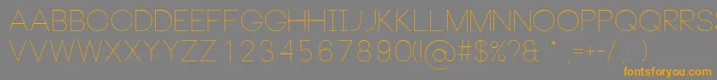 NeouThin Font – Orange Fonts on Gray Background