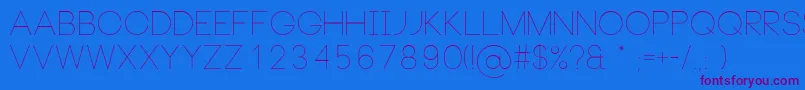 NeouThin Font – Purple Fonts on Blue Background