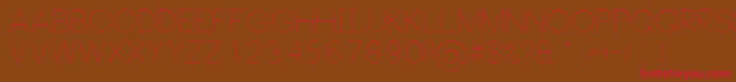 NeouThin Font – Red Fonts on Brown Background