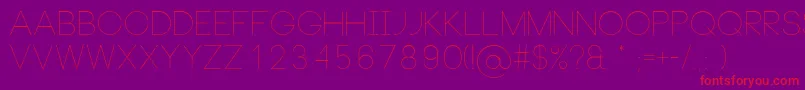 NeouThin Font – Red Fonts on Purple Background