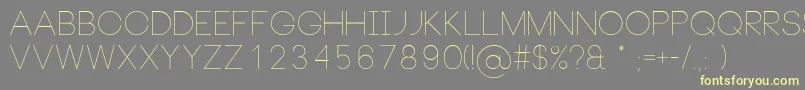 NeouThin Font – Yellow Fonts on Gray Background