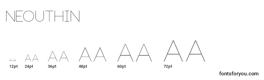 NeouThin Font Sizes