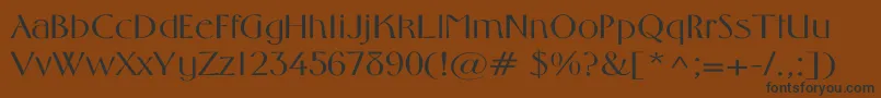 MiddletonLightWd Font – Black Fonts on Brown Background