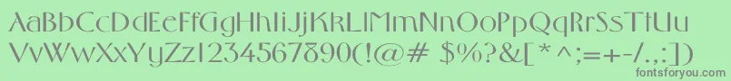 MiddletonLightWd-Schriftart – Graue Schriften auf grünem Hintergrund