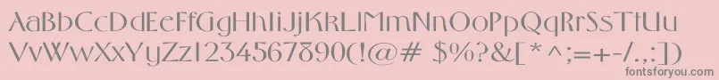 Fonte MiddletonLightWd – fontes cinzas em um fundo rosa