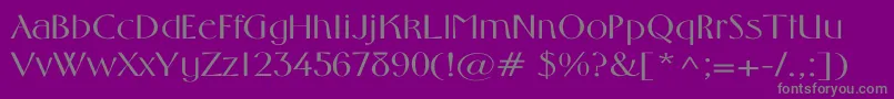 フォントMiddletonLightWd – 紫の背景に灰色の文字