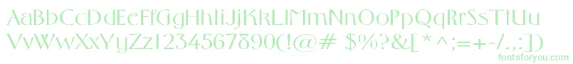 MiddletonLightWd Font – Green Fonts on White Background