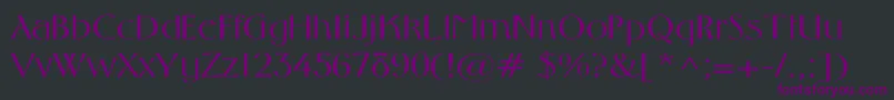 MiddletonLightWd Font – Purple Fonts on Black Background