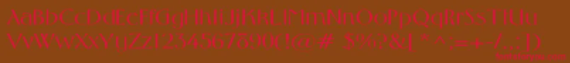 MiddletonLightWd Font – Red Fonts on Brown Background