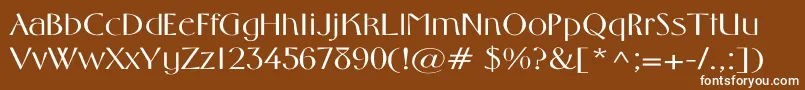 MiddletonLightWd Font – White Fonts on Brown Background