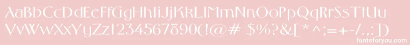 フォントMiddletonLightWd – ピンクの背景に白い文字