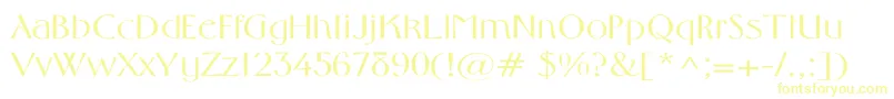 MiddletonLightWd-Schriftart – Gelbe Schriften auf weißem Hintergrund