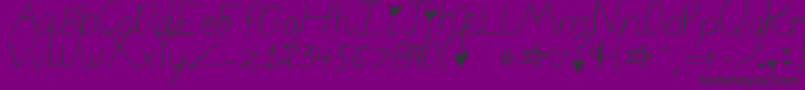 Elizajane Font – Black Fonts on Purple Background