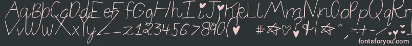 Elizajane Font – Pink Fonts on Black Background