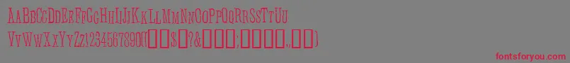 フォントAnhedoni – 赤い文字の灰色の背景