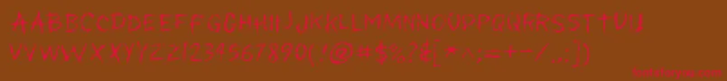 Myscars Font – Red Fonts on Brown Background