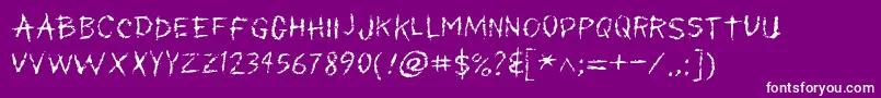 Myscars-Schriftart – Weiße Schriften auf violettem Hintergrund