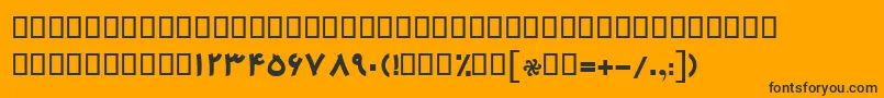 BMehrBold Font – Black Fonts on Orange Background