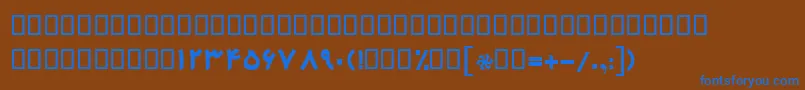 Шрифт BMehrBold – синие шрифты на коричневом фоне