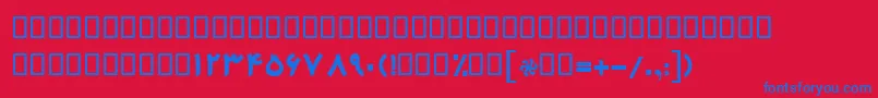 BMehrBold Font – Blue Fonts on Red Background