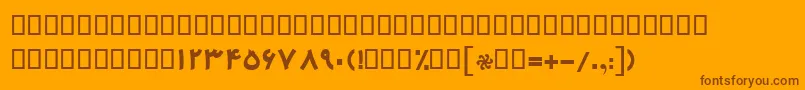 BMehrBold Font – Brown Fonts on Orange Background