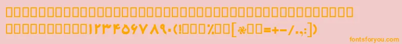 BMehrBold Font – Orange Fonts on Pink Background