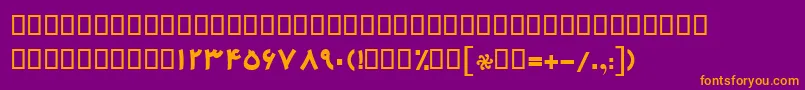 BMehrBold Font – Orange Fonts on Purple Background