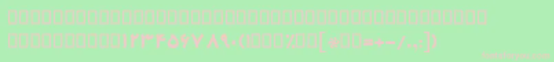 BMehrBold Font – Pink Fonts on Green Background