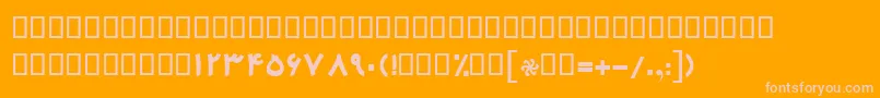 BMehrBold Font – Pink Fonts on Orange Background