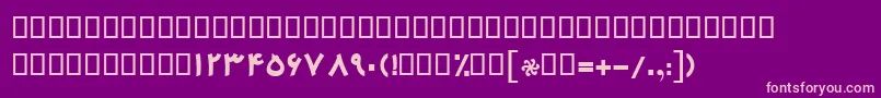 BMehrBold Font – Pink Fonts on Purple Background