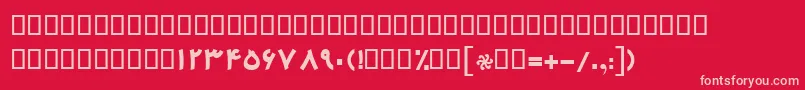 BMehrBold Font – Pink Fonts on Red Background