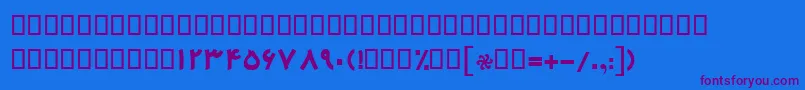 BMehrBold Font – Purple Fonts on Blue Background