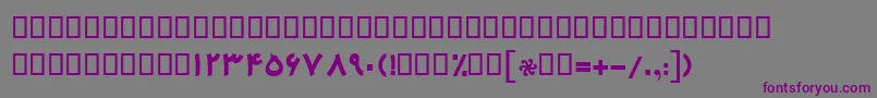 BMehrBold Font – Purple Fonts on Gray Background