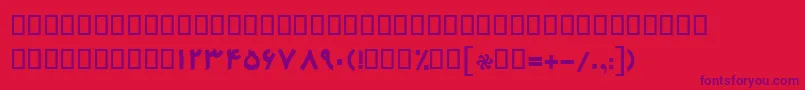 BMehrBold Font – Purple Fonts on Red Background