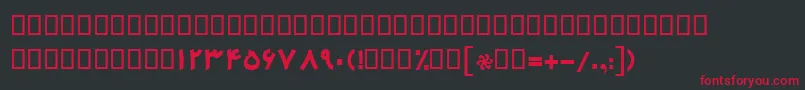 BMehrBold Font – Red Fonts on Black Background