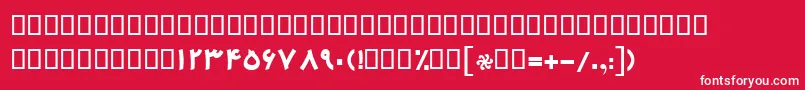 フォントBMehrBold – 赤い背景に白い文字