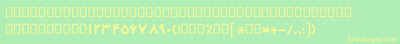 BMehrBold Font – Yellow Fonts on Green Background