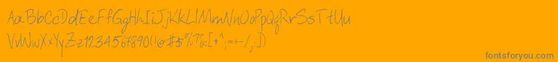 DcwriRegular-Schriftart – Graue Schriften auf orangefarbenem Hintergrund