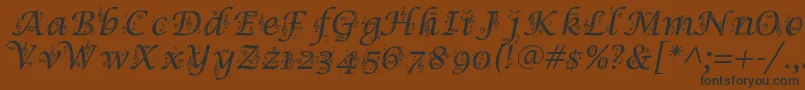 SymphonyInAbc Font – Black Fonts on Brown Background