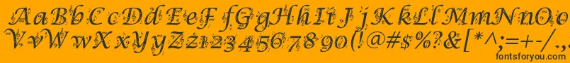 SymphonyInAbc Font – Black Fonts on Orange Background