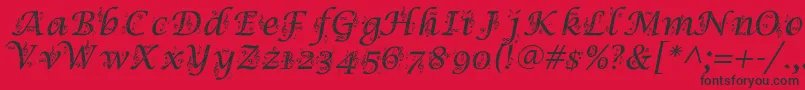 SymphonyInAbc Font – Black Fonts on Red Background